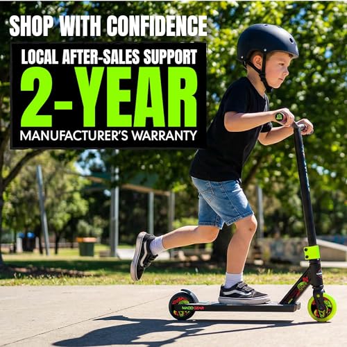 Image of Pro Stunt Trick Scooter for Kids Ages 5-12 - Lightweight Durable Freestyle Kick Scooter for Skatepark and Street - Easy Assembly - Madd Gear MG2