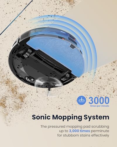 Proscenic Floobot X1 Robot Vacuum and Mop Combo Self Emptying Station,3000Pa Suction Robotic Vacuums, Tailor Your Cleaning via App, 200Mins Runtime, Carpet Detection,Multi-Level Map - Image 3