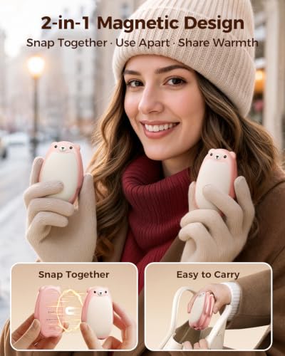 Sweetfull 2-Pack Magnetic Rechargeable Hand Warmers w/ 4000mAh, 3 Heat Settings for (Reg. $14.99) - image 2