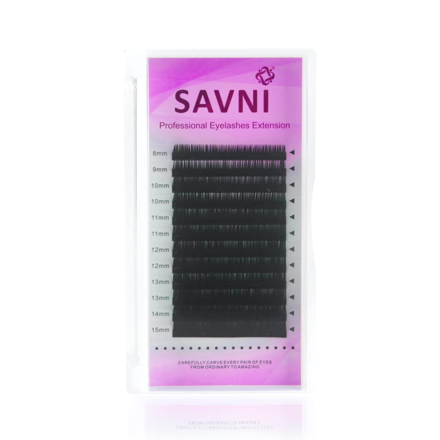Savni Permanent Eyelashes 0.07/C Mix Size (8-15mm) Eyelash Extension (Black)-image-41