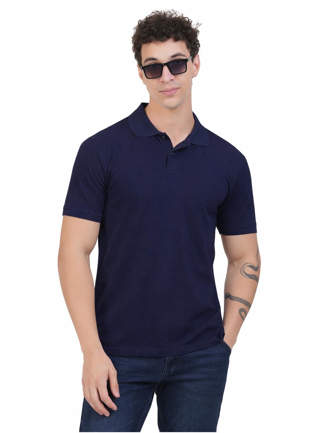 kelvo Polo T-Shirt for Men | 100% Cotton | Solid Plain Collar T-Shirt | Regular Fit | Half Sleeve-picture-18