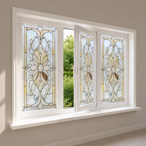 Image of Nuxovilar Sparkle Gold Vintage Pattern Window Film 17.7x39.4 PVC