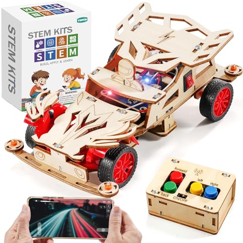STEM Kits for Kids Age 8-10, STEM Toys for Boys 8-13, Remote Control Model Car Building Kits, Wood...