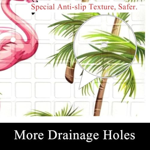 Tapis de bain antidérapant PVC Coconut Trees à ventouses