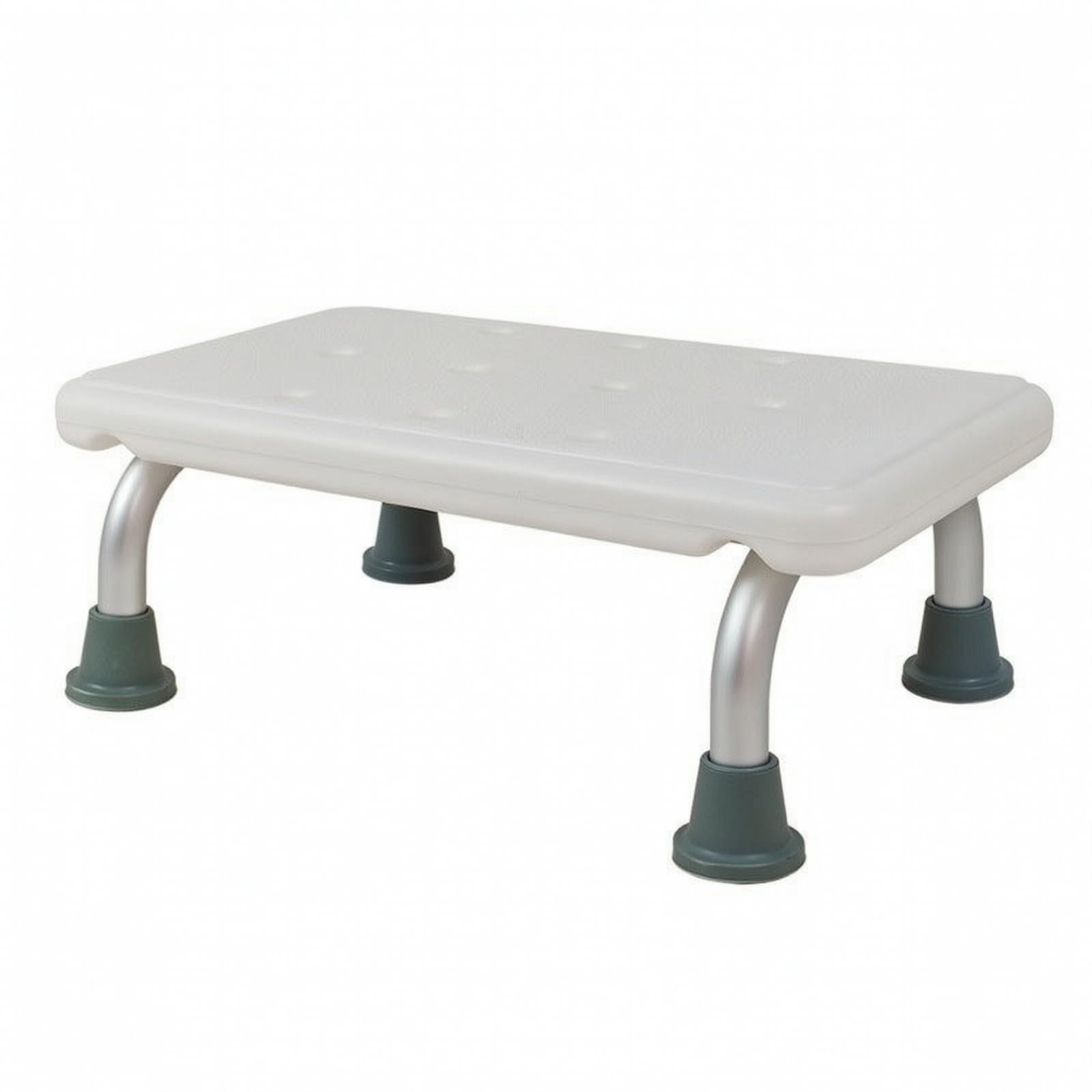 Taburete de Baño Elevado Antideslizante Escalón de Ducha Banco de Apoyo Estable con Patas con Pie Antideslizante y Superficie con Puntos de Agarre Adecuado para Ducha Lavabo Familias