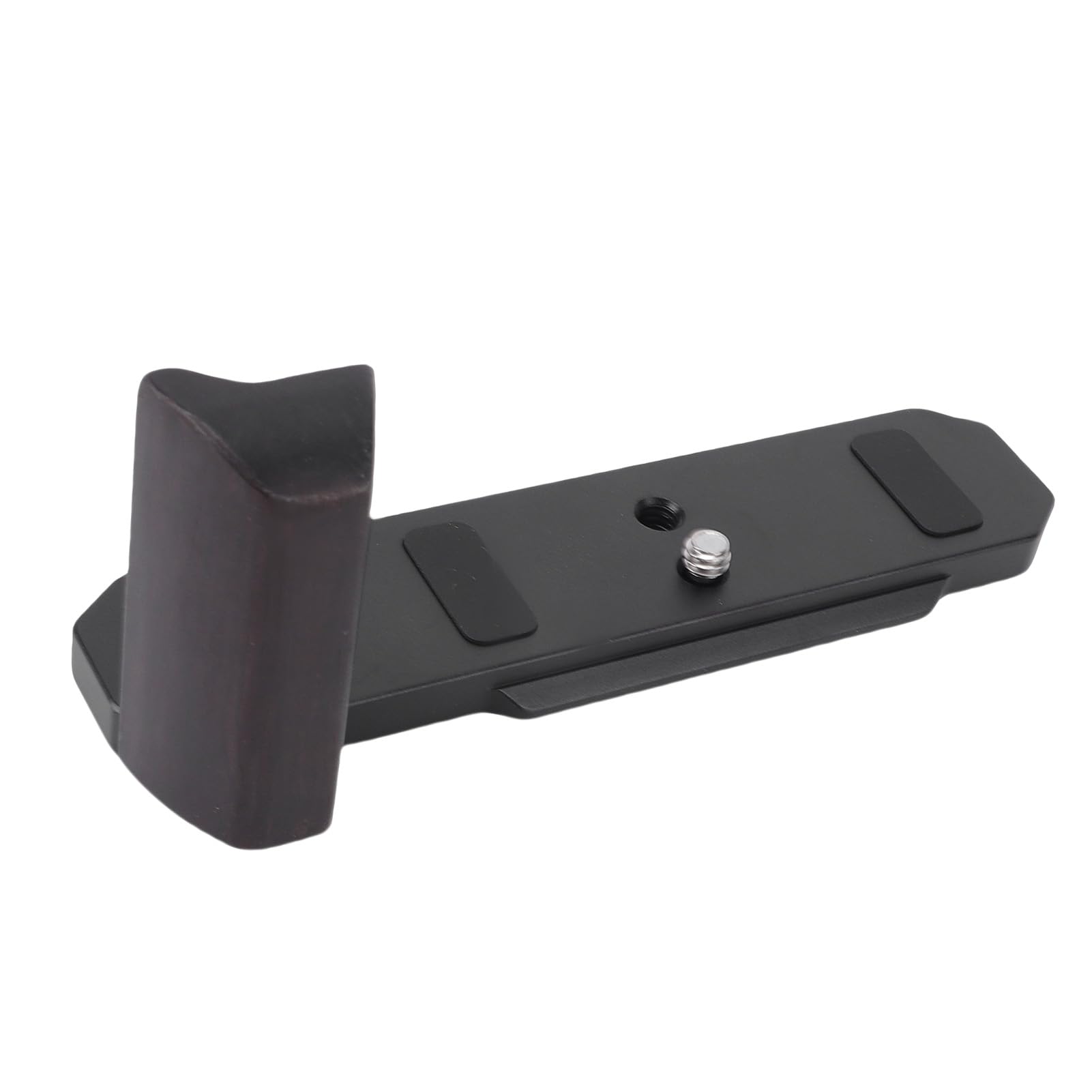 ASHATA Impugnatura per Fotocamera a Forma di L in Legno, Supporto per Piastra a Sgancio Rapido in Lega di Alluminio per FM2 FE2 FM3A, Impugnatura a L con Manico in Legno, Accessori per Fotocamera per