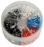 Aderendhülsen Set Isoliert, 400-teilig, 0,75-2mm², 5 Farben, Sortimentsbox mit...