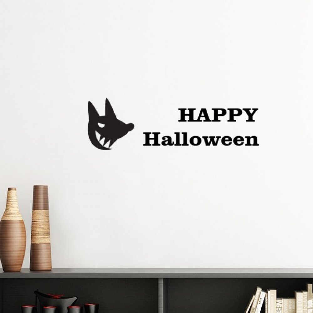 Sticker Halloween chien fantôme blanc pour créer une ambiance festive dans la chambre enfant