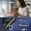 TONOR Dynamic Podcast Microphone for Studio, Cardioid XLR/USB Mic, AI Noise Cancellation, Tap Mute, 3.5mm Headphone Jack for Monitoring, Volume Control, Microfono with Desktop Stand, Black, TD510 AIR #3