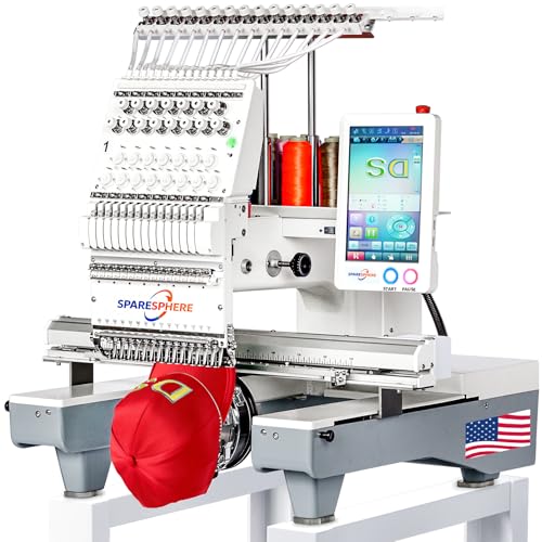 SpareSphere SS-1501 Commercial 15 Needles Embroidery Machine with...