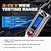 Heavy Duty 3-72V Backlit Digital LCD Circuit Tester, Automotive Test Light with 140 Inch Extended Wire and 2 Polarity Indicate LED Lights, Car Truck Low DC Voltage & Light Tester with Stainless Probe