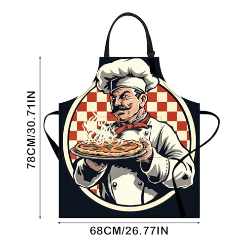 Image of Nuxovilar Cute Cooking Kitchen Apron, 26.77 * 30.7 Inches, Essential for Kitchen Cooking, Baking, Festive Gatherings