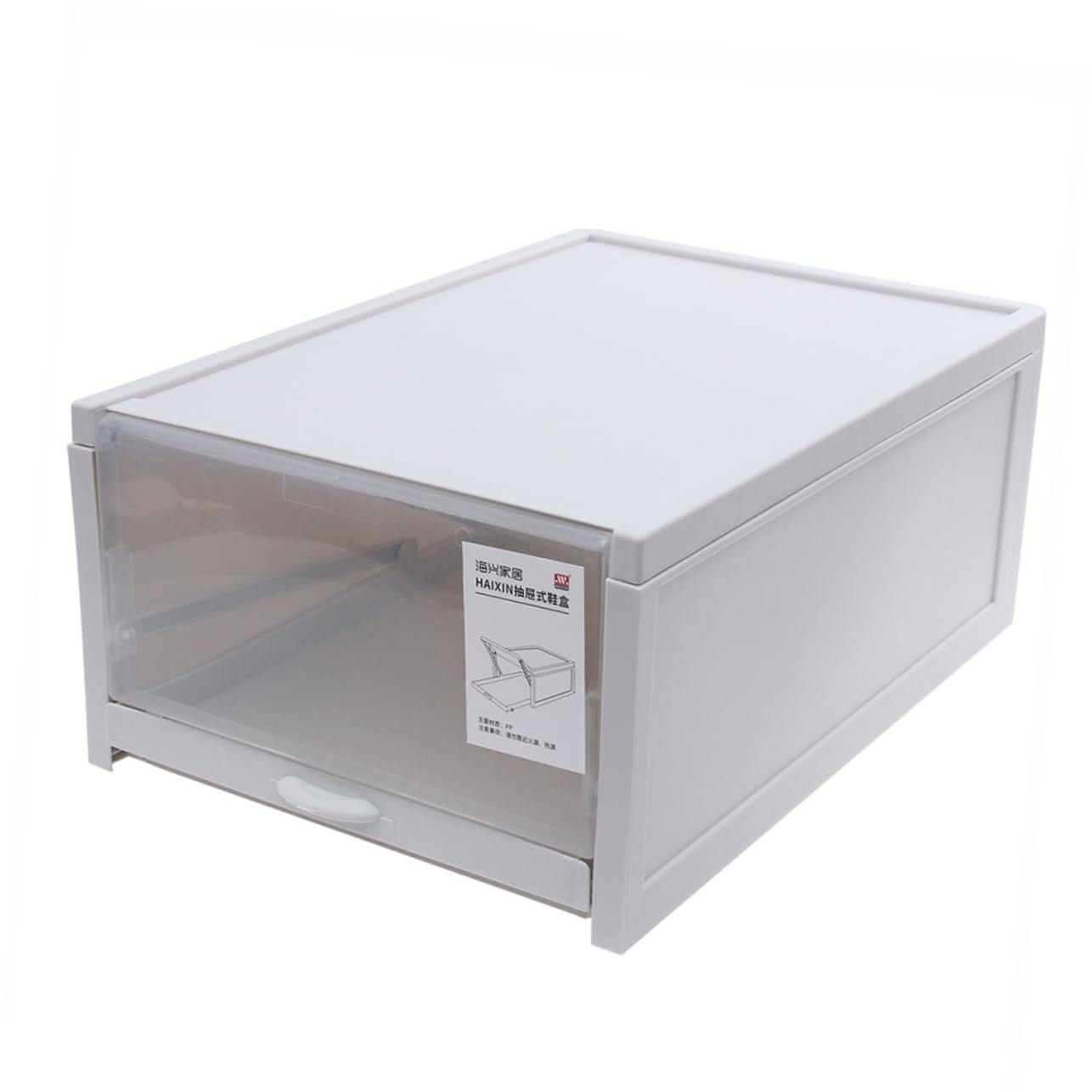 HOOTNEE 1Pc Convenient Shoes Storage Box with Transparent Cover Push Pull Design for Easy Access Compact Household Shoe Container for Organizing Entryway and Closet