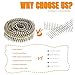 3600 Count Stainless Steel Coil Nails 15-Degree Collated Wire Coil Nails 1-1/2 Inch, 0.09 Inch Ring Shank `