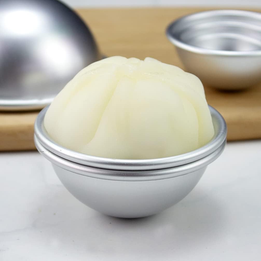 Qicfrk - Molde de esfera para tartas 3D de 8 pulgadas para crear cualquier forma de bola, moldes para hornear en forma de fútbol, para hacer manualidades de cumpleaños Qicfrk - Molde de esfera para tartas 3D de 8 pulgadas para crear cualquier forma de bola, moldes para hornear en forma de fútbol, para hacer manualidades de cumpleaños