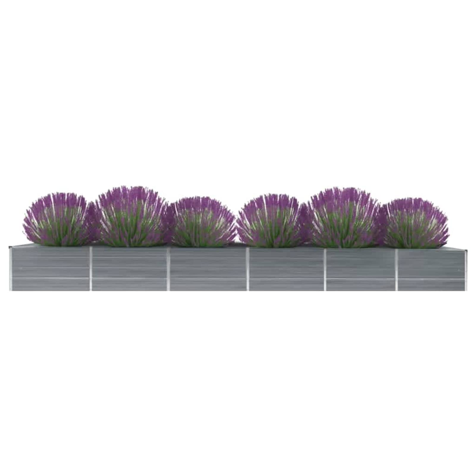 Arriate, Mesa De Cultivo, Huerto Domestico, Cultivo De Plantas Aromaticas, Arriate De Jardín, de jardín de Acero galvanizado Gris 480x80x45 cm