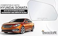 Vista 5 de Espejo lateral del pasajero Reemplazo de cristal para Hyundai Sonata puerta derecha Vista trasera Espejos convexto exactafit 8817R 2015 2016 2017