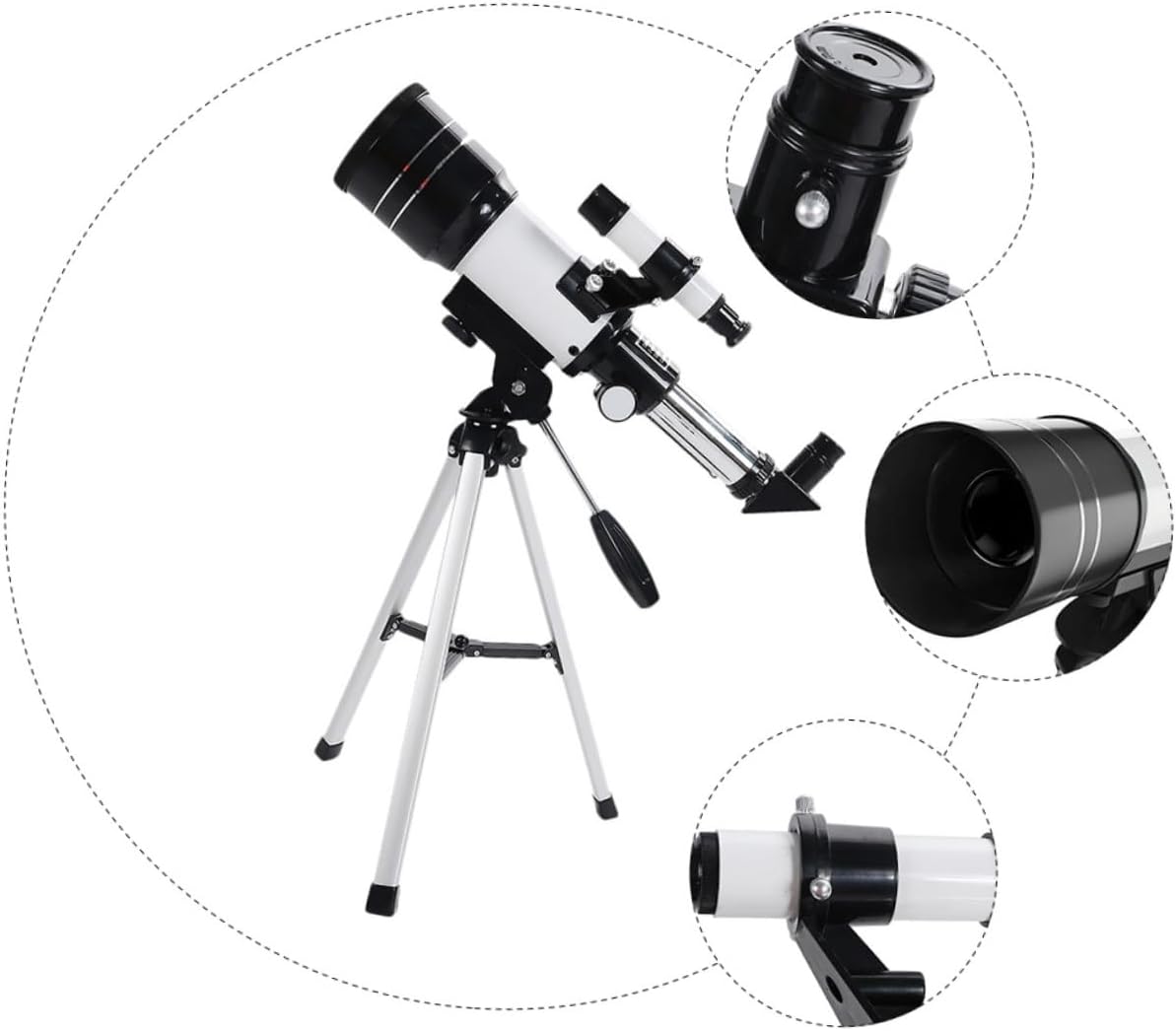 MERRYHAPY High-Magnification Refracting Stargazing Telescope with Phone Clip and Tripod for Outdoor Astronomy and Moon Watching