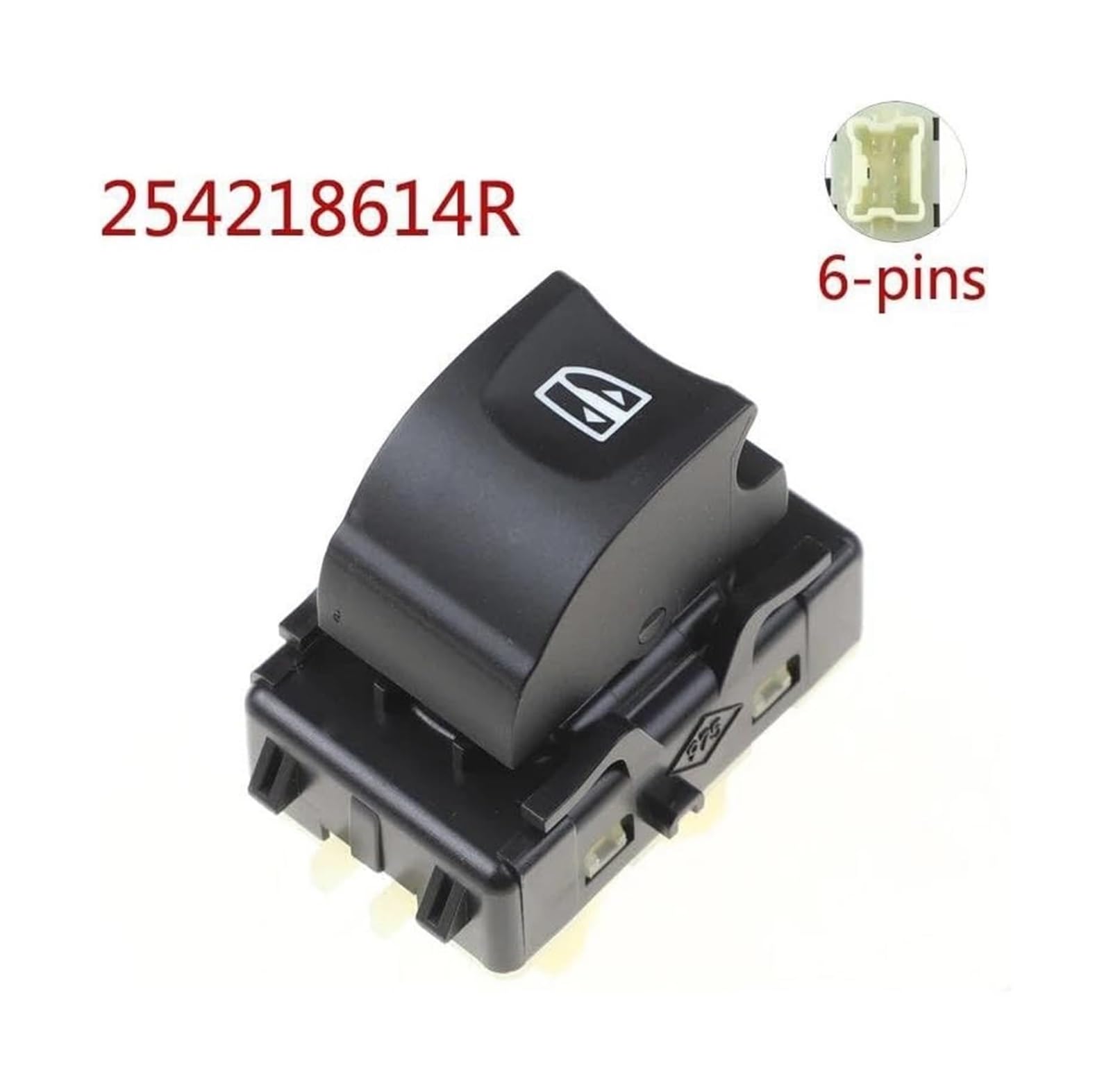 Pulsante Interruttore Comando Alzacristallo Elettrico Lato Passeggero 254218614R Per Dacia Per DUSTER Per SANDERO Per DOKKER Interruttore Alzavetri(1pcs)