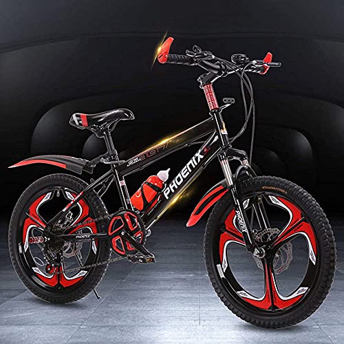 Gymqian Kinder Fahrrad Mountainbike, Jugend Primärschule Studenten Variable Geschwindigkeit Jungen Kinder 18/20 Zoll Rennwagen, 3 Farben Fahrrad,Rot,18In – Bild 3