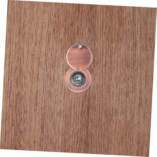 Tofficu 2pcs Cubierta para Mirilla de Puerta de Cobre para Mayor Privacidad, Protector de Mirilla para Seguridad en el Hogar y Hotel, Acabado Marrón Claro, Autoadhesiva miniatura 4
