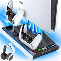 Tokluck Soporte PS5 con Ventilador Refrigerador Automático,