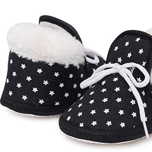 CHIU Present Super Fancy & Attractive Booties For Your Little Princess & Prince(Black, 0-6 Months) 4