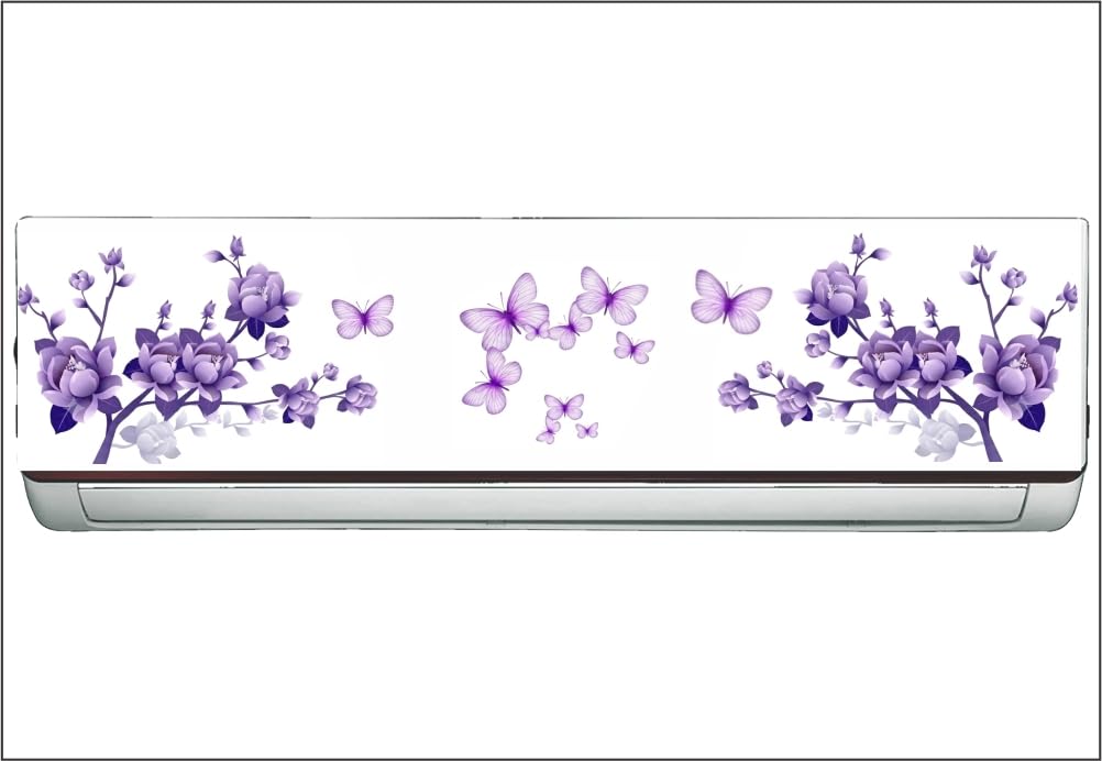 ZUHAN ' Colorful Butterflies Air Conditioner Sticker for Home Living Office, ac Sticker - Pack of 1'' ac Sticker 1.5 ton (96 cm x30 cmx 24 cm)-image-44