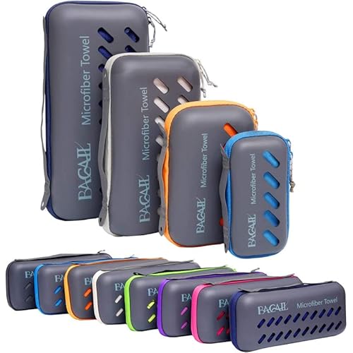 BAGAIL Microfiber Towel Perfect Sports & Travel & Beach Towel. Fast Drying - Super Absorbent - Ultra Compact. Suitable for Camping, Gym, Beach, Swimming, Backpacking