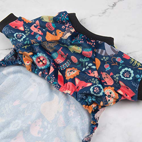 Image of CuteBone Small Dogs Outfit Soft Puppy Onesies Pjs Dog Pajamas Pet Coat Cat Apparel Comfy Doggie Jumpsuit Bodysuit for All Seasons