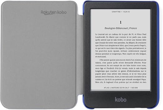 Kobo Clara BW Black eReader & Cobalt Blue SleepCover Bundle | 6” Glare-Free Touchscreen with ComfortLight PRO | Dark Mode Option | Waterproof | Built-in-2-Way Stand Cover