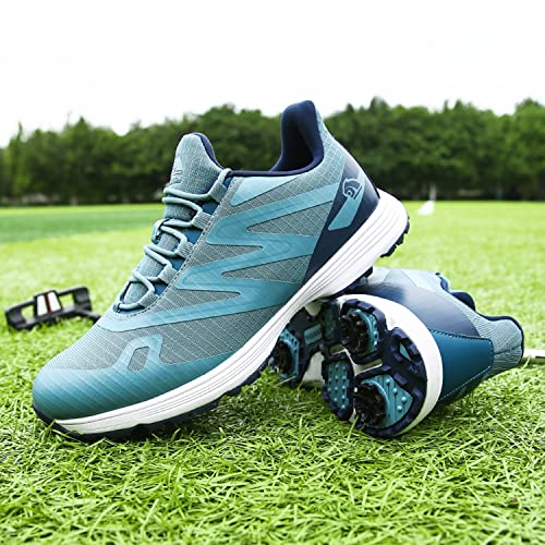 Image of Waterproof Professional Golf Shoes Men Spikes Golf Sneakers Male Outdoor Anti Slip Walking Footwears