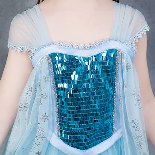 New front Elsa Costume Abito da Principessa Frozen...