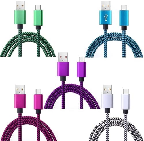 Fast Charger Cable, 6.6 ft USB A to Type C Fast Charging Woven Quick Charger Cord Compatible for Smartphones & Tablets (Purple,3 Meter) — view 5