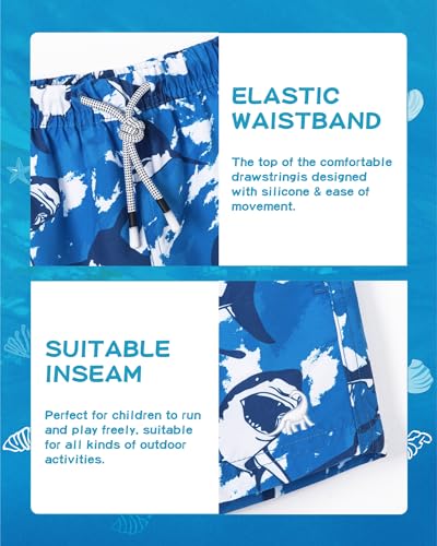Image of SURF CUZ Boys Swim Trunks Toddler Swim Shorts UPF 50+ Bathing Suit for Boy Swimsuit Quick Dry Mesh Beach Boardshorts Swimwear