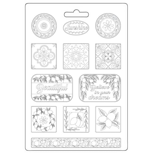 Stamperia Soft Mould-Blue Dream-Plates, A4, 0