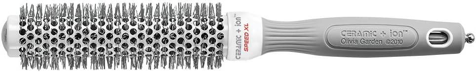 Olivia Garden BR-CI1PC-TSP25 Ronde haarborstel Ceramic + Ion Speed XL 25/40 mm, lange borstel voor kortere föhntijden, antistatische ronde borstel (ionenhaarborstel) voor het föhnen en gladmaken van korte haren,25 x 40 mm,kleur