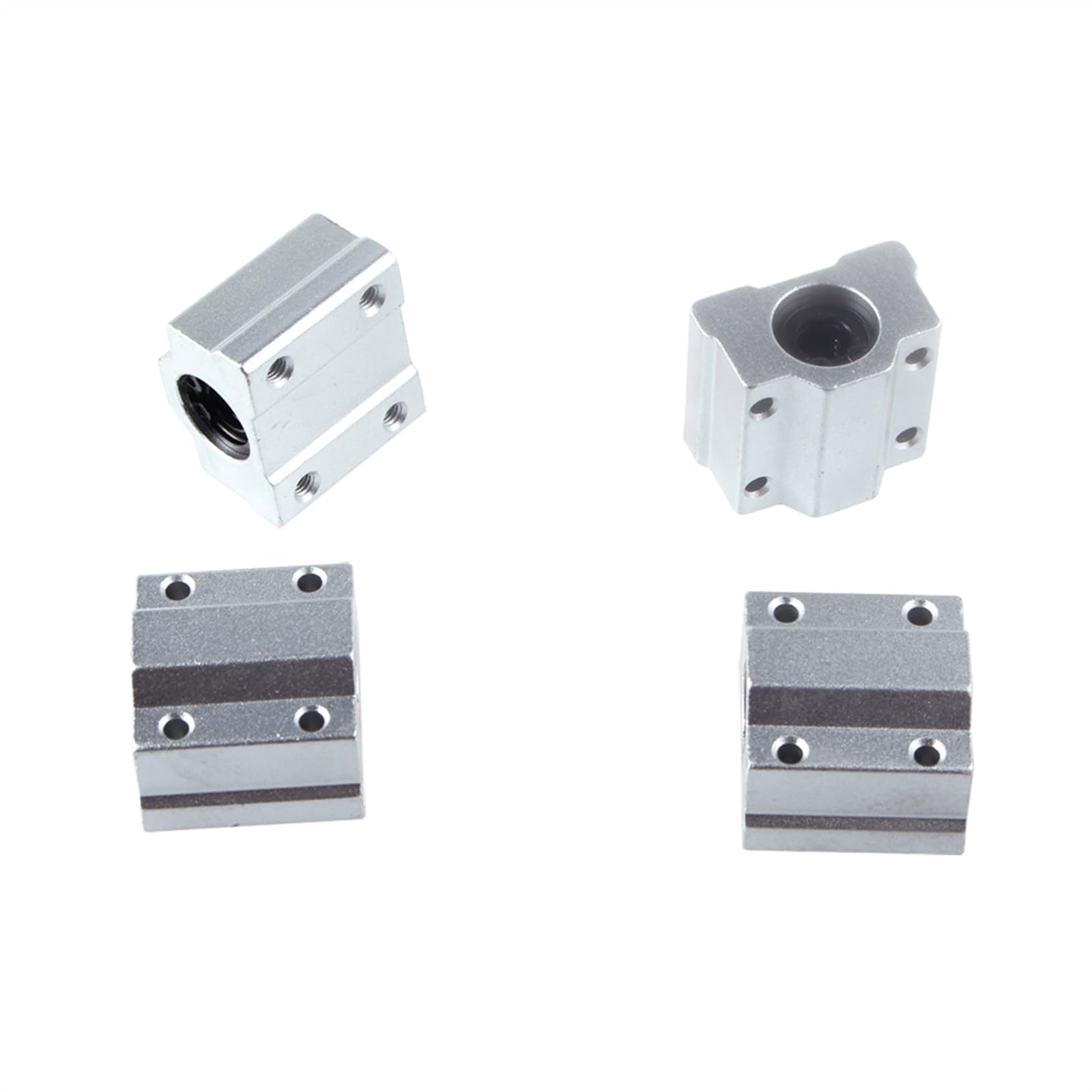 Roulement à Billes à Mouvement linéaire, Bloc Coulissant, Bague SC8UU SCS8UU SC10UU SCS12UU 16UU 20UU 25UU, Arbre linéaire, pièces d'imprimante 3D, 4 pièces(SCS25UU)