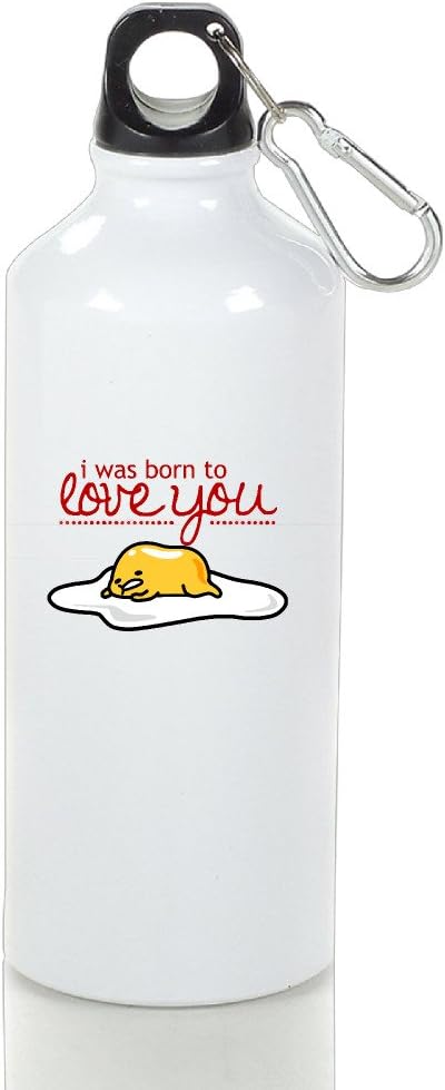 I Love Gudetama Aluminum Vacuum Insulated Water Bottle White 600ml