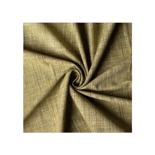 Image of Unstitched Cotton Fabric for Men and Women - Light Weight Trending Self Pattern Khadi Cotton Fabric Material (3 Meter, Light Green)