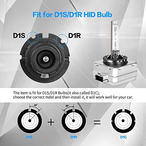 D1S/ D1R 6000K Xenon Hid Replacement Bulb White Metal Stents Base 12V Car Headlight Lamps Head Lights 35W 1Pair (D1S/D1R) #TOP4
