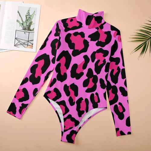 Women’s Long Sleeve Bodysuit Tank Tops Mock Turtle Neck Body Suit Tops Jumpsuit4