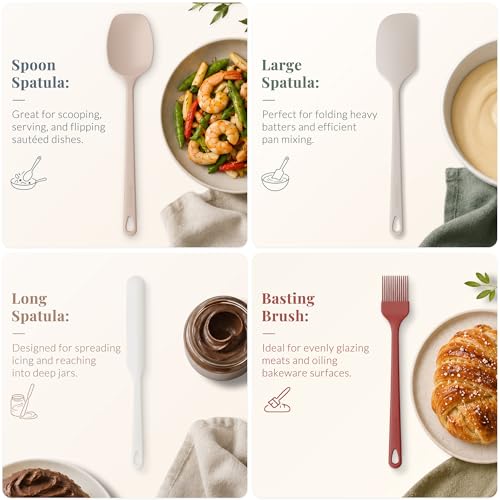 6-Pc Astercook Silicone Spatula Set (Macaron Pastel or Morandi) - image 8