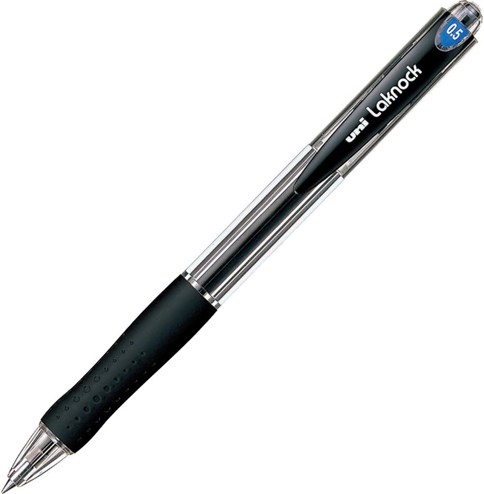 Mitsubishi Pencil SN10005.24 Berry Raku Knock Oil-based Ballpoint Pen, 0.5, Black, 10 Pens