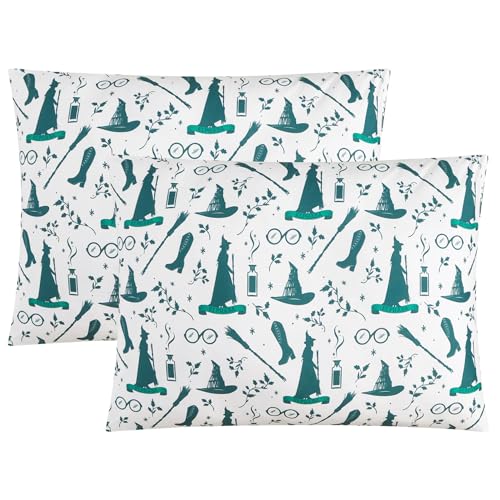 Wicked Printed Microfiber Bed Pillows Set of 2 Standard Size 20 x 26 Soft Machine Washable Elphaba Icon Design