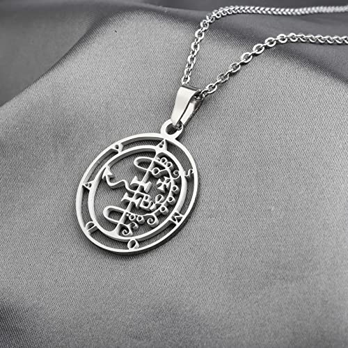 Lywjyb Birdgot Sigil of Asmoday Pendant Asmodai Asmodeus Medalion Necklace Occult Jewelry4