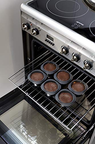 Miniatura 3 de Lékué Set 6 Moldes repostería Coulant Chocolate, silicona Negro Translúcido