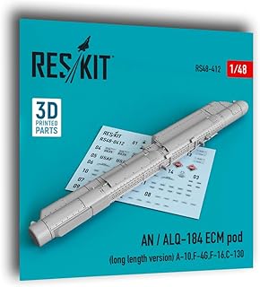 Reskit RS48-0412 1/48 an/ALQ-184 ECM pod (Long Length Version) (A-10,F-4G,F-16,C-130) (3D Printing)