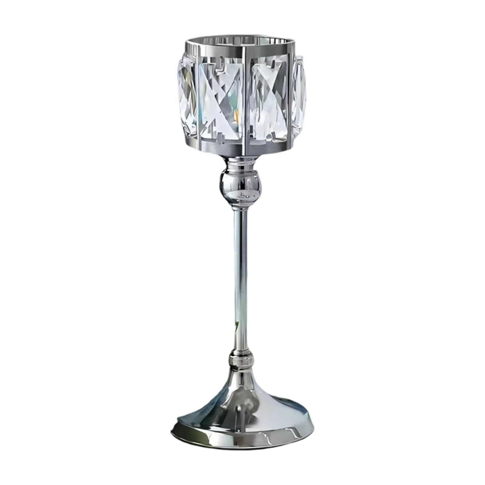 Limtula Metal Crystal Tealight Candelabra Wedding Holders for Dining Table Centerpieces and Home Parties Decors Event Candlestick