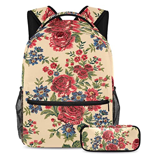 Sac à dos voyage avec étui bleu méduse pour l'école et les sorties
